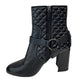 Valentino Garavani Black Heeled Boots w Ankle Buckle. Size: 38